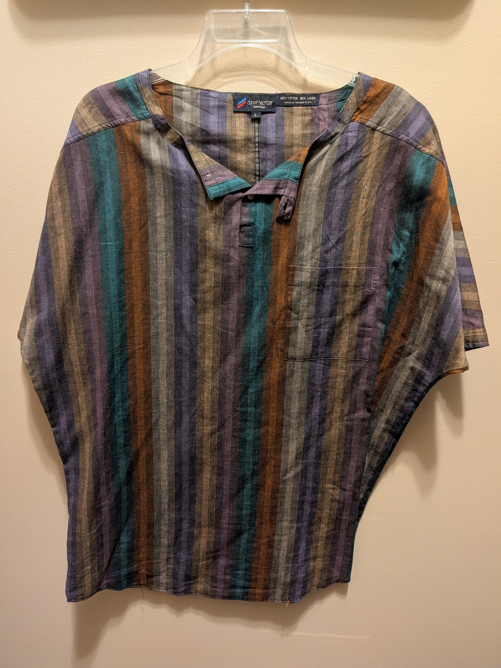 Daniel Hechter Men's Multicolor Vertical Stripe Button-Down Shirt